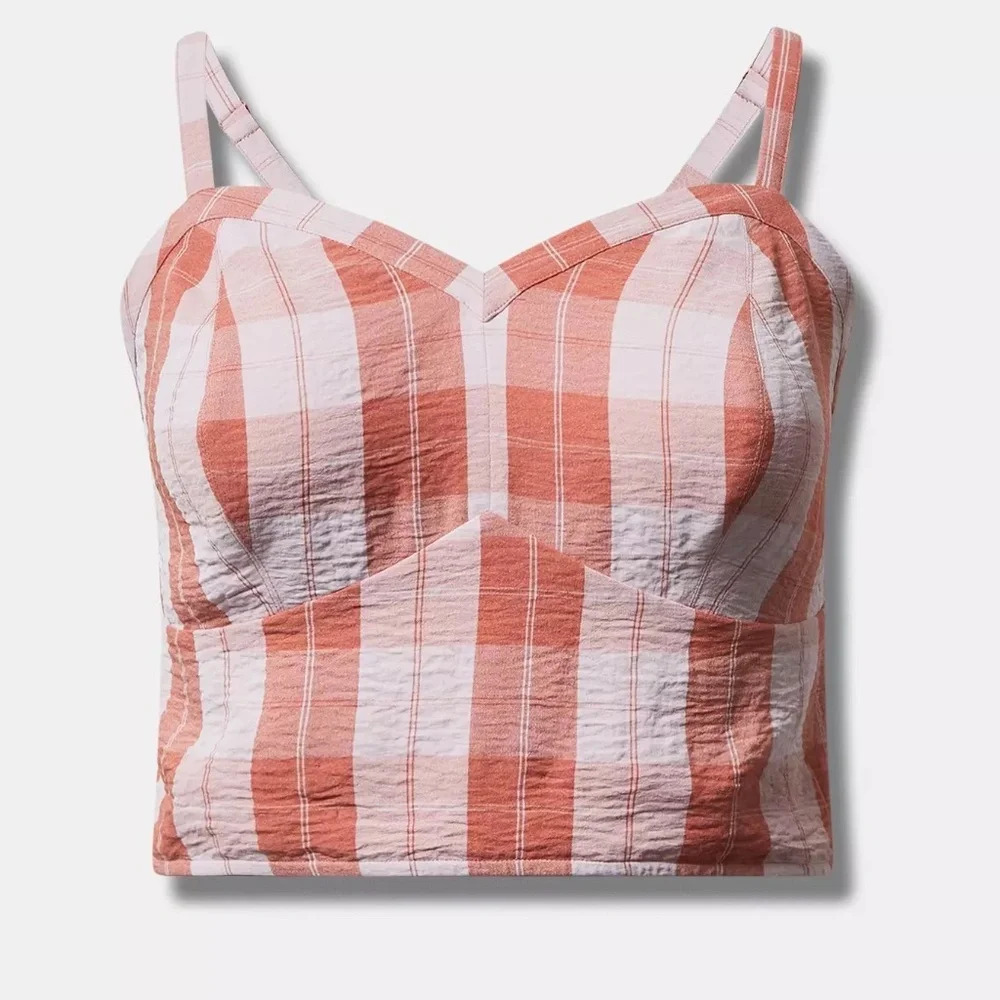TORRID Seersucker Sleeveless Bralette - Picture 2 of 5